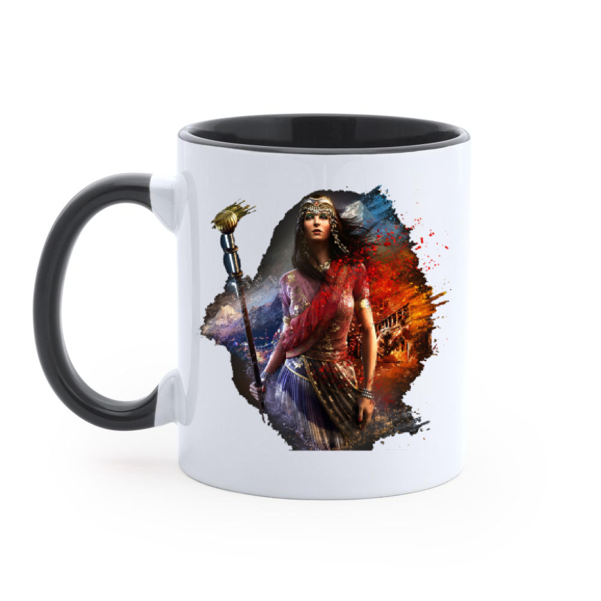 Taza Bicolor de Cerámica Sublimación Stamina Mango 4001